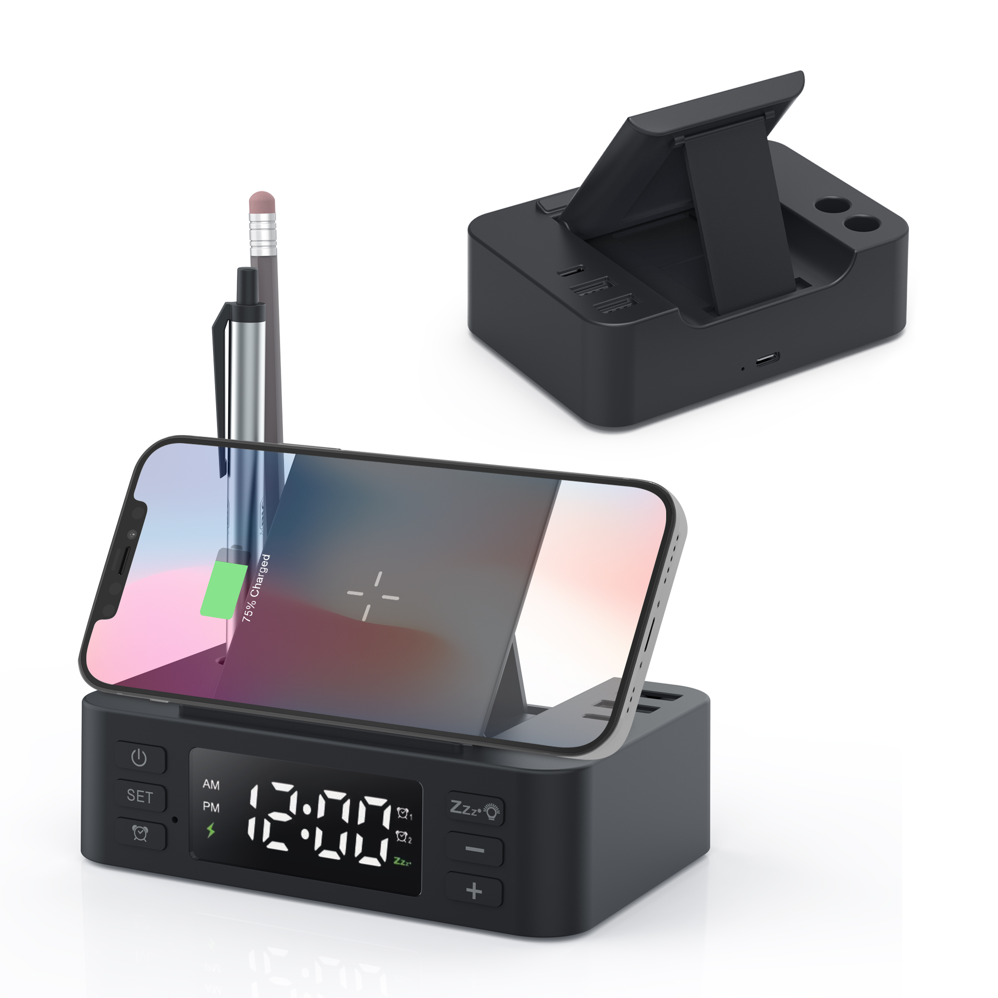 Alarm Clock Wireless Charging Station FreeBie